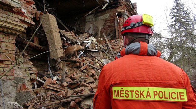 Zřícená zeď domu na Karlovarsku zasypala člověka, sám se dostal ze sutin