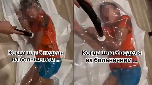 VIDEO: Ruská blogerka zavřela syna do vakuového pytle, jeho nářku se smála